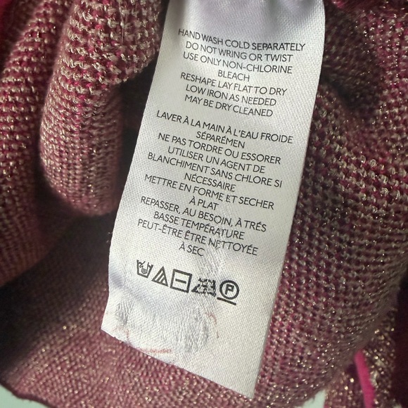 Anthropologie Pink and Brown Leaf Print Sweater - Picture 6 of 8